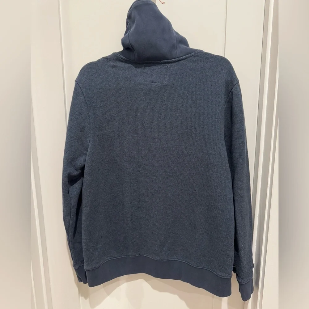 British Khaki est. 1980 Men’s Navy blue pullover, size L, shawl collar Fleece